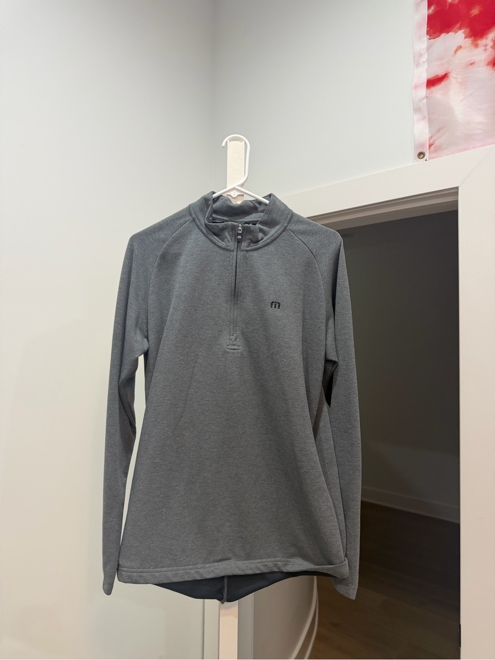 Travis Mathew Men's Charcoal Gray Quarter-Zip Pullover